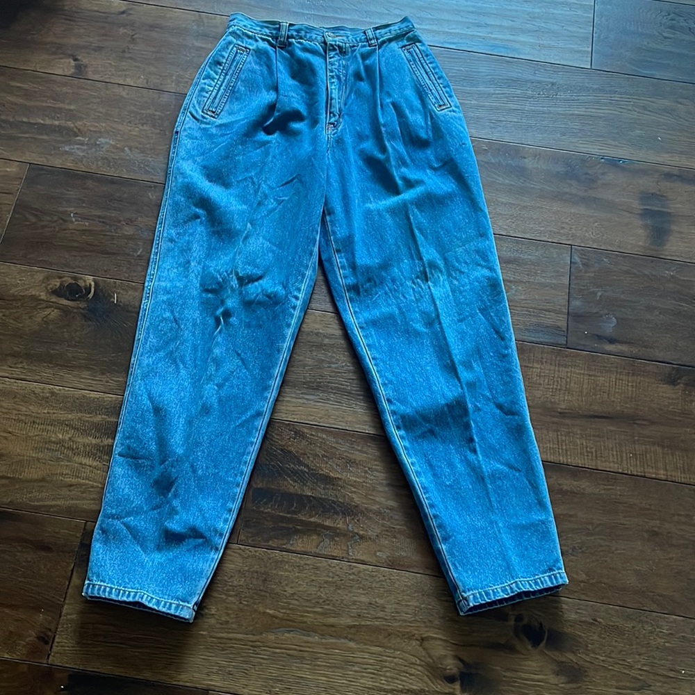 80s Vintage High Waist Mom Jeans size 8 100% cotton